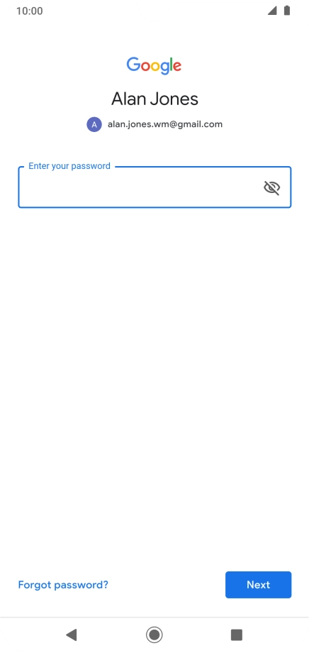 Press the field below 