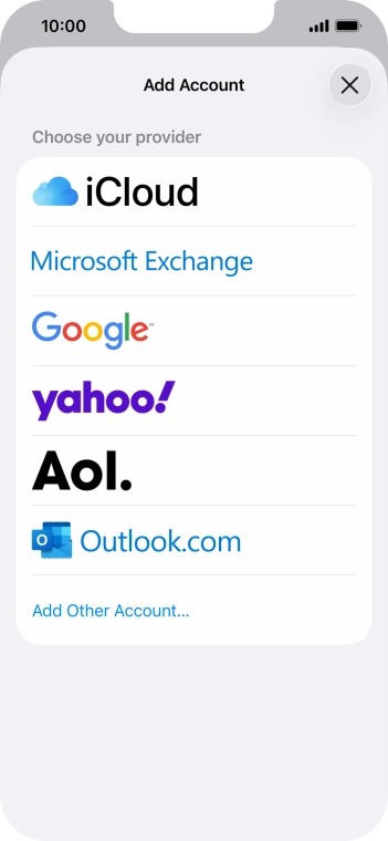 Press Add Other Account....