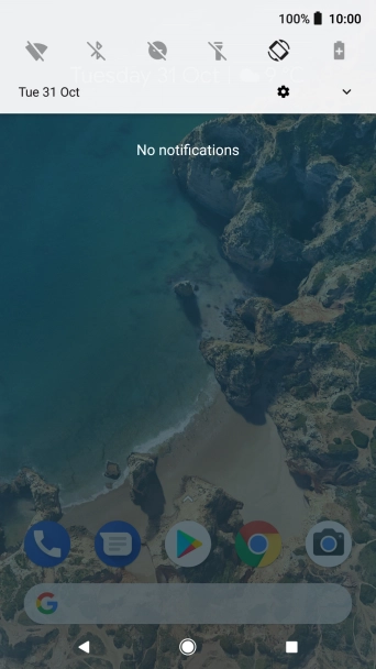 Press the settings icon.
