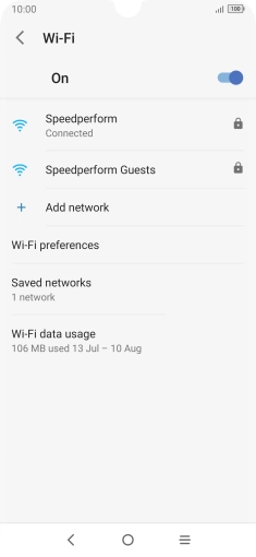 Press the Home key to return to the home screen.