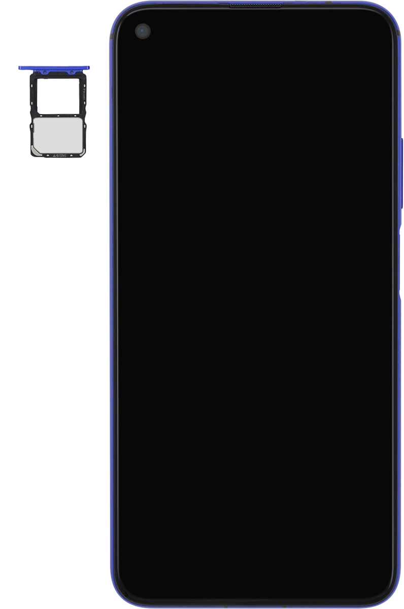 Turn your SIM so the angled corner of the SIM matches the angled corner of the second SIM holder and place your SIM in the SIM holder.