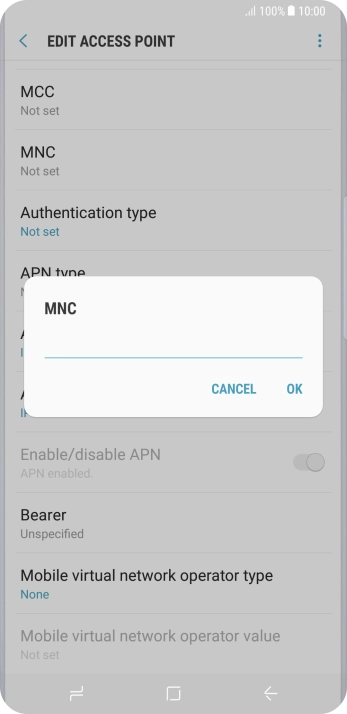 Key in 33 and press OK.