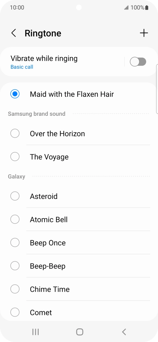 Press the Home key to return to the home screen.