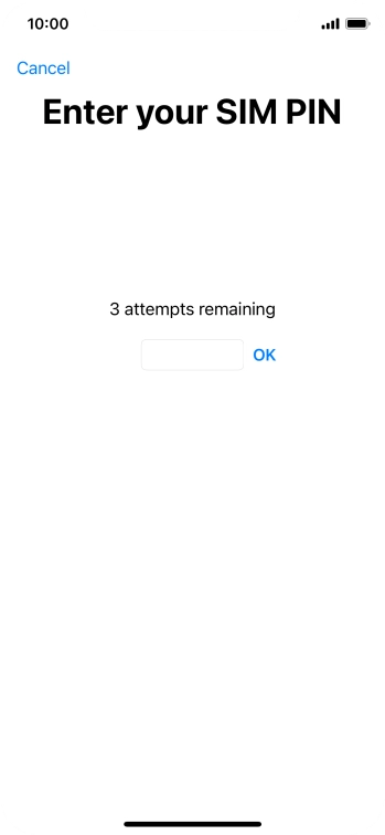 If your SIM is locked, key in your PIN and press OK. The default PIN is 1111.