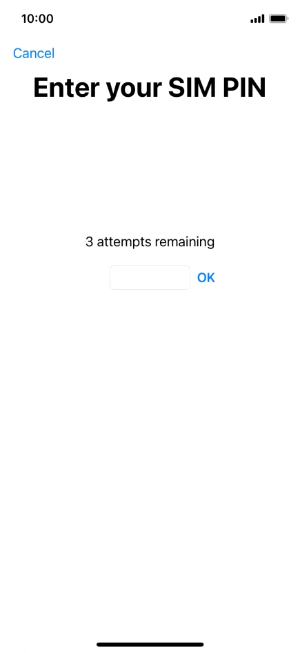 If your SIM is locked, key in your PIN and press OK. The default PIN is 1111.