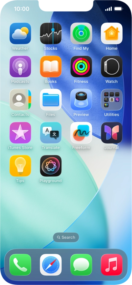 Press and hold anywhere on the home screen.