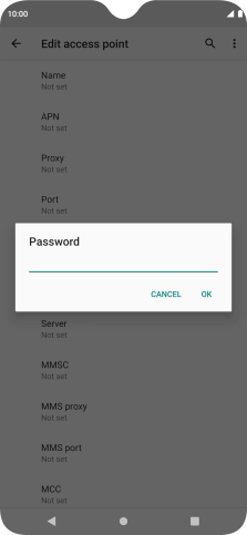 Key in secure and press OK.