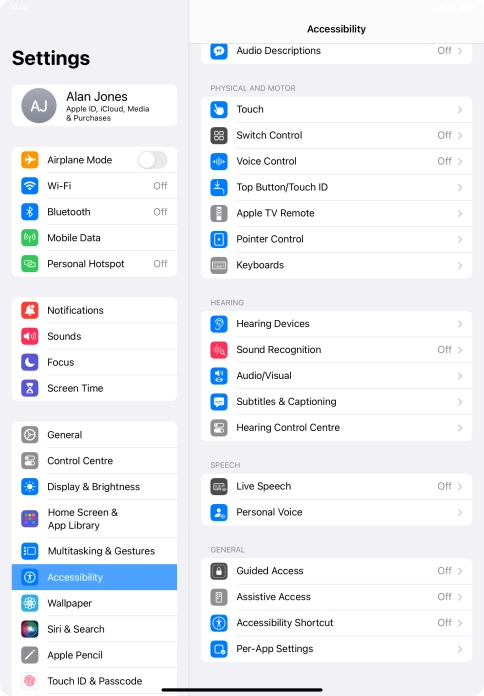 Press the required category below 