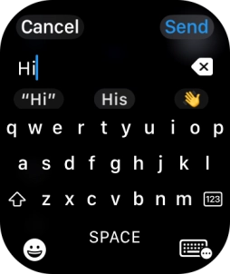 Press the input icon.