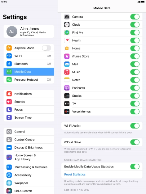 Press the indicator next to 