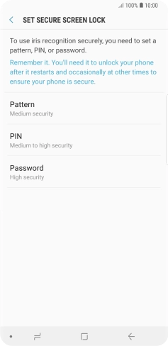 Press the required phone lock code and follow the instructions on the screen to create an additional phone lock code.