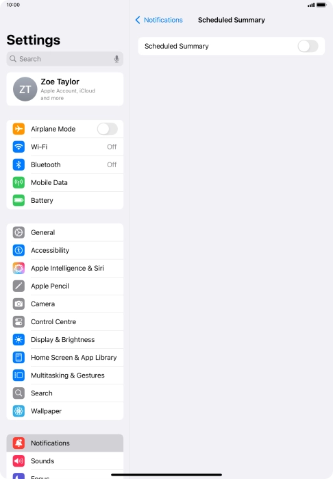 Press the indicator next to 