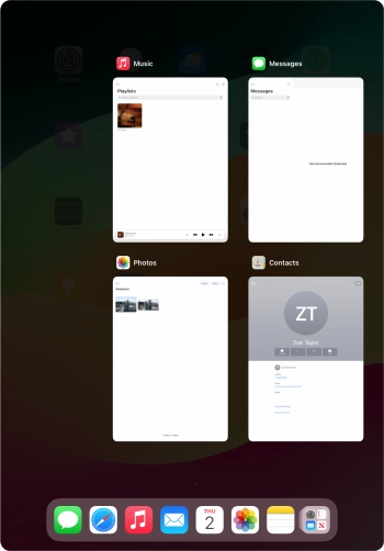 Slide upwards on the required application to end it.