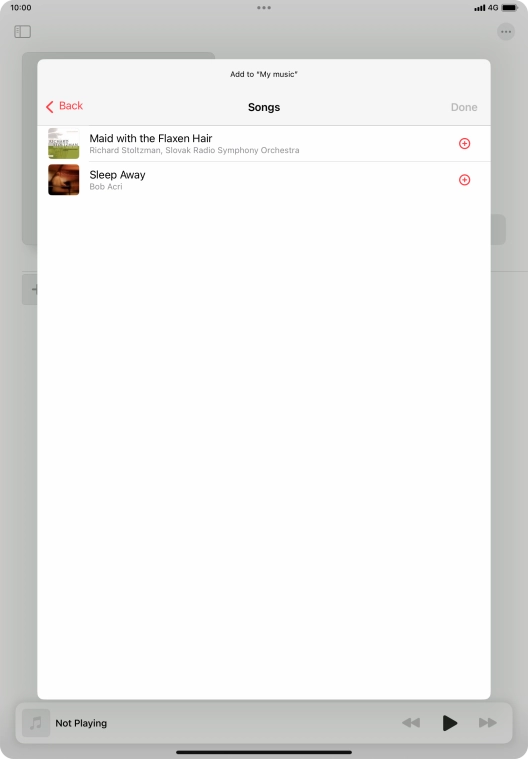 Go to the required category and press the required audio file.
