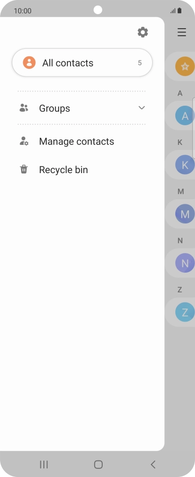 Press Manage contacts.