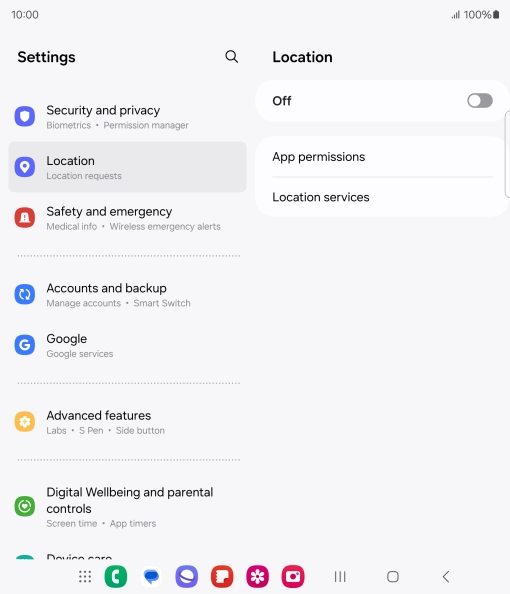 Press the indicator to turn the function on or off.