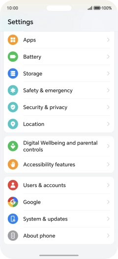 Press Users & accounts.
