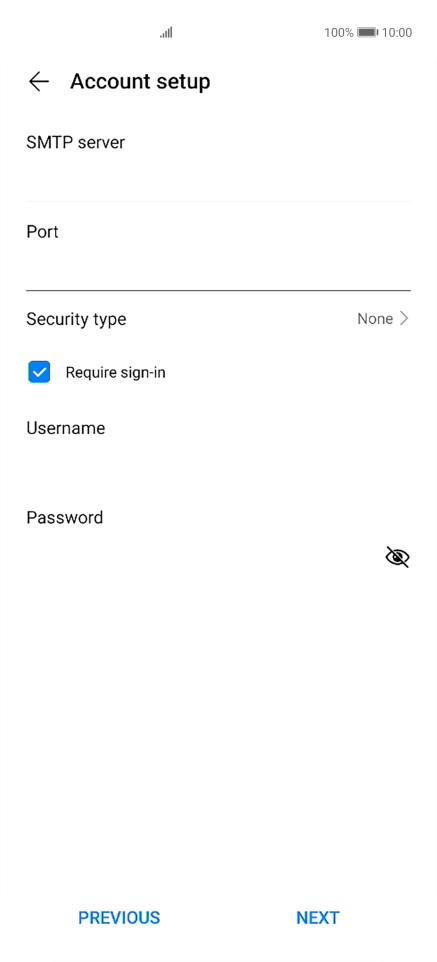 Press Security type.