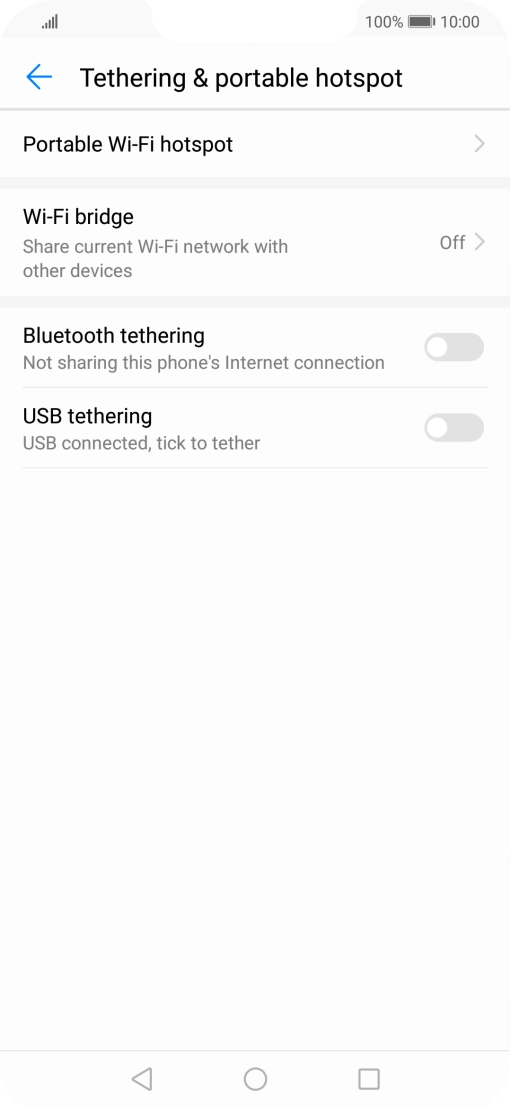 Press Portable Wi-Fi hotspot.