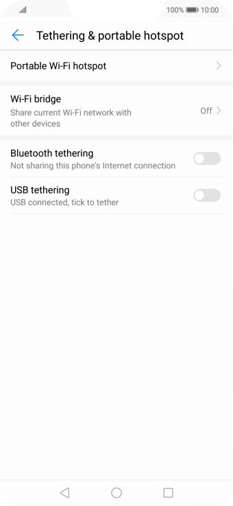 Press Portable Wi-Fi hotspot.