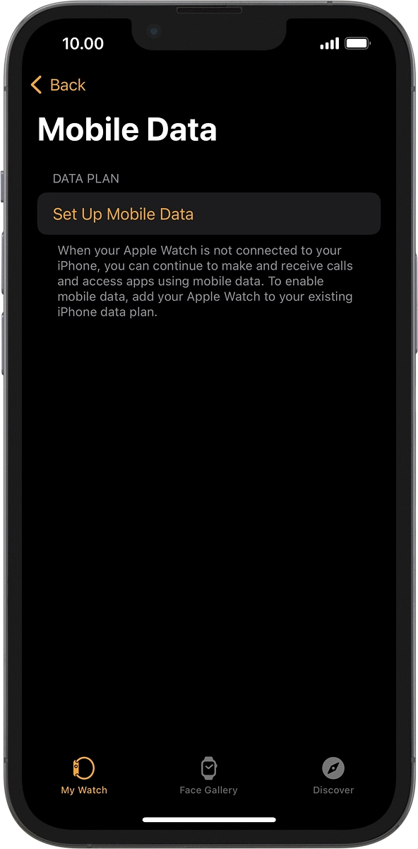 On your phone: Press Set Up Mobile Data and follow the instructions on the screen to set up mobile data.