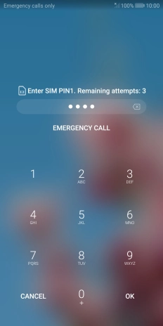 If you're asked to key in your PIN, do so and press OK. The default PIN is 1111.