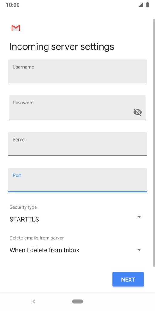 Press the drop down list below 