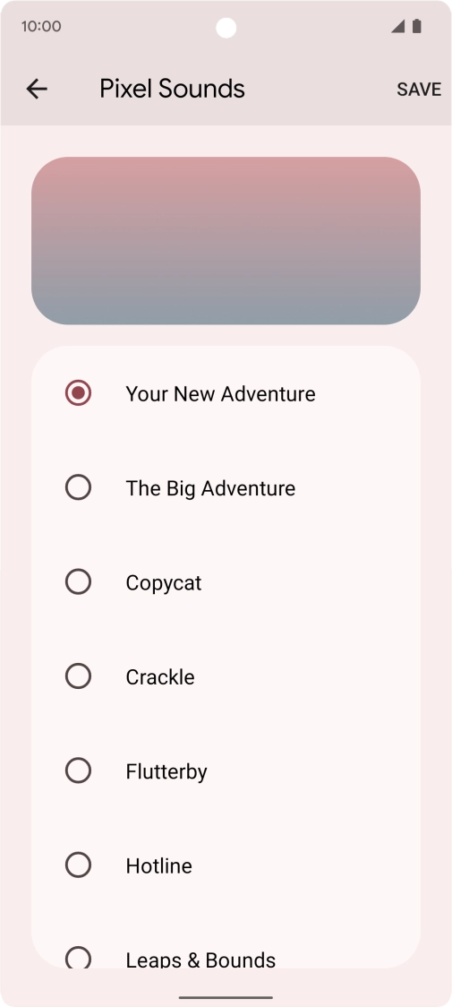 Press the required ring tones to hear them.