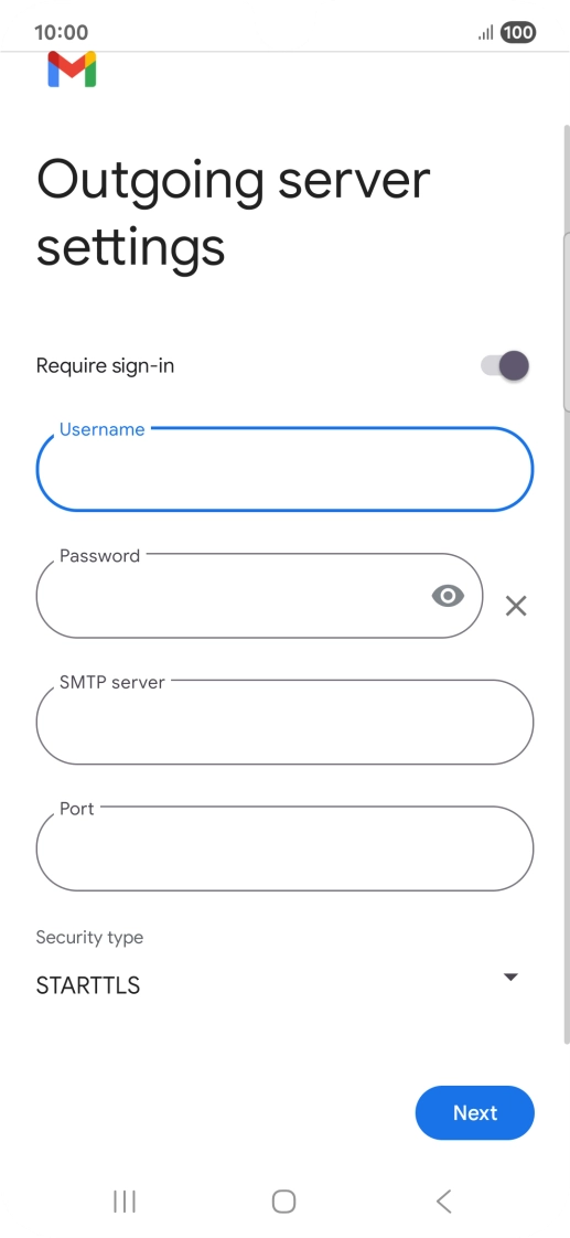 Press the field below 
