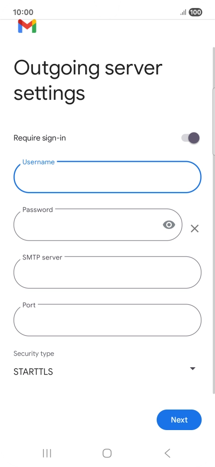 Press the field below 