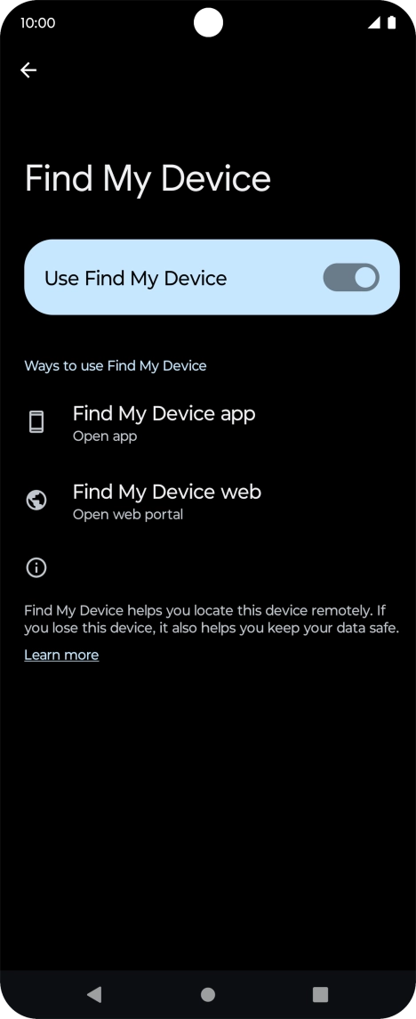 Press the Home key to return to the home screen.