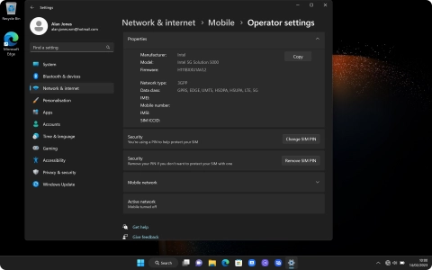 Your laptop's IMEI number is displayed next to IMEI:.