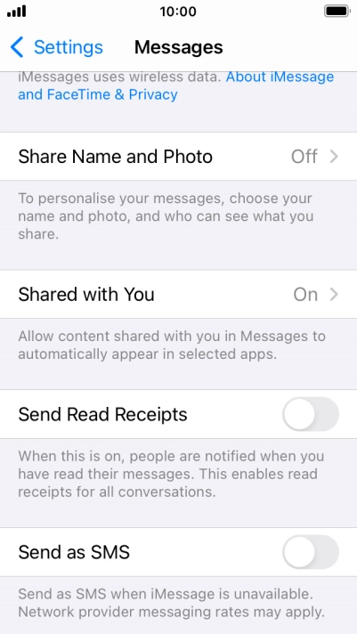 Press the indicator next to 