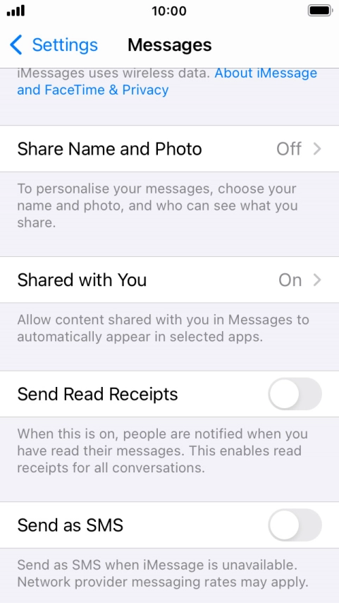 Press the indicator next to 