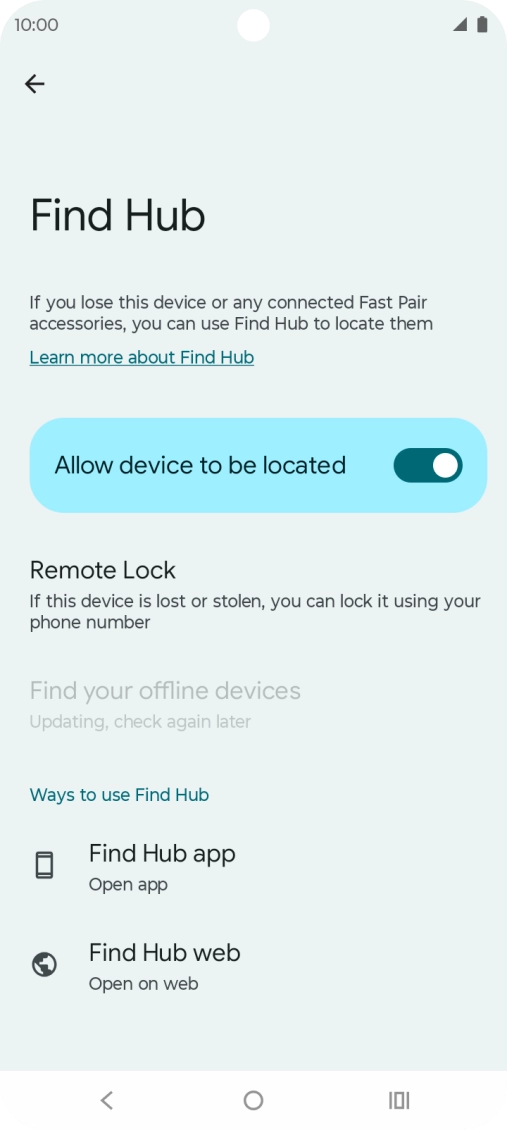 Press the Home key to return to the home screen.