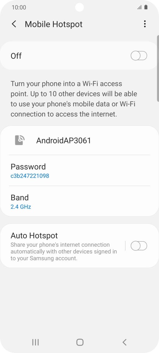 Press the menu icon.