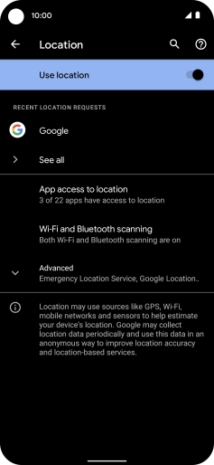 Press App access to location.