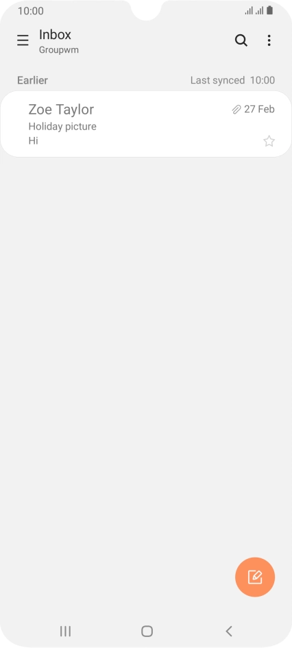 Slide your finger right starting from the left side of the screen.