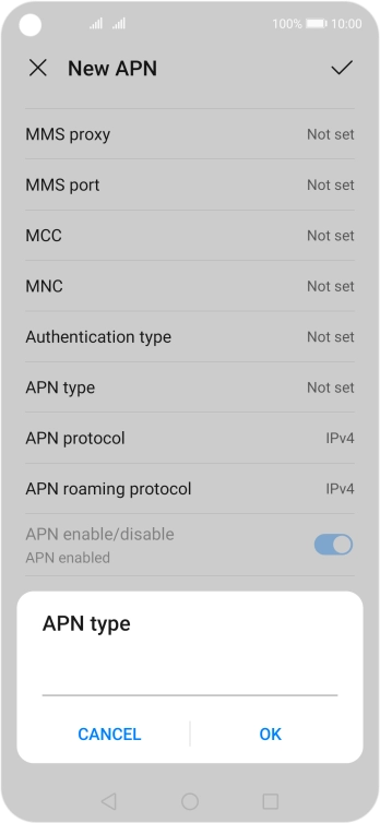 Key in mms and press OK.