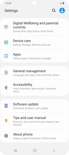 Press Software update.