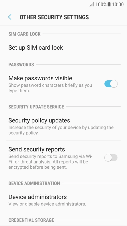 Press Set up SIM card lock.