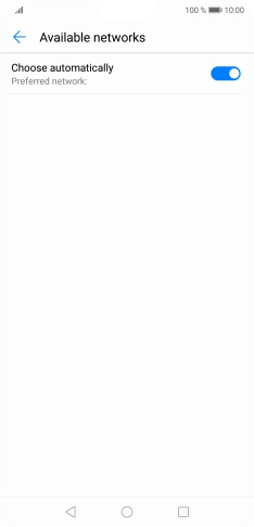 If you want to select a network manually, press the indicator next to 