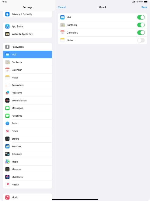 If this screen is displayed, you email account has been recognised and set up automatically. Follow the instructions on the screen to key in more information and finish setting up your tablet.
