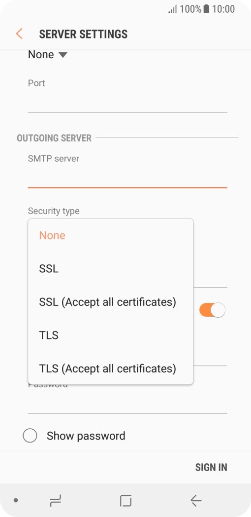Press None to turn off the function.