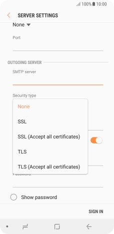 Press None to turn off the function.