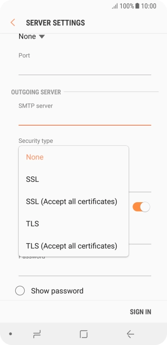 Press None to turn off the function.