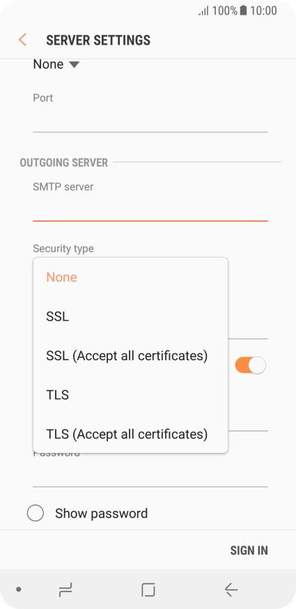 Press None to turn off the function.