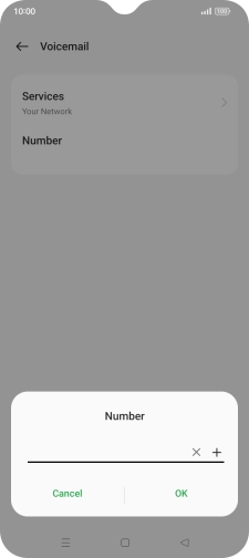 Key in +447953222222 and press the confirm icon.