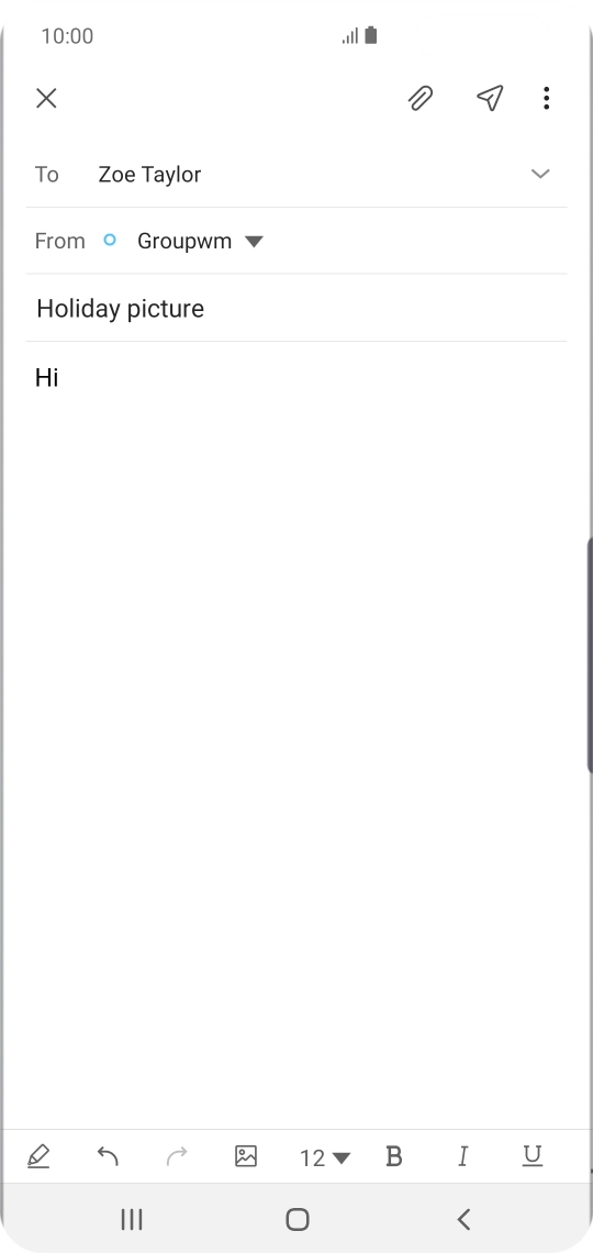 Press the attachment icon.