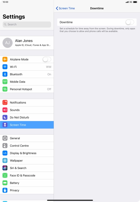 Press the indicator next to 
